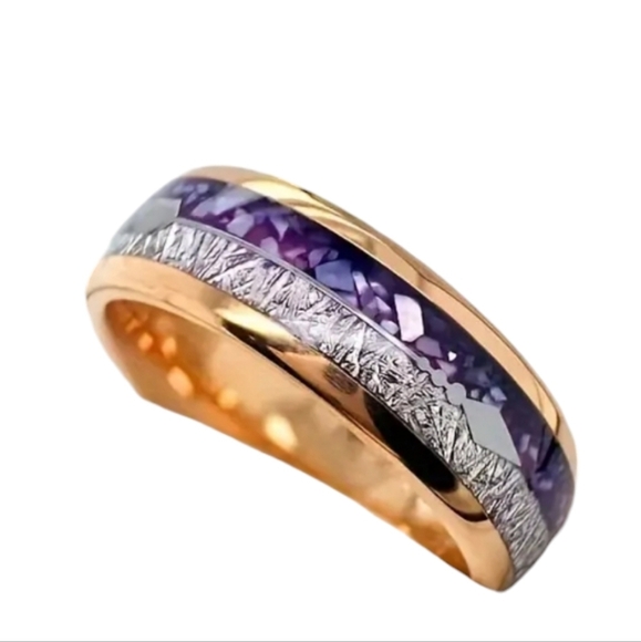 None Other - NEW Rose gold color Amethyst size 10 unisex SS